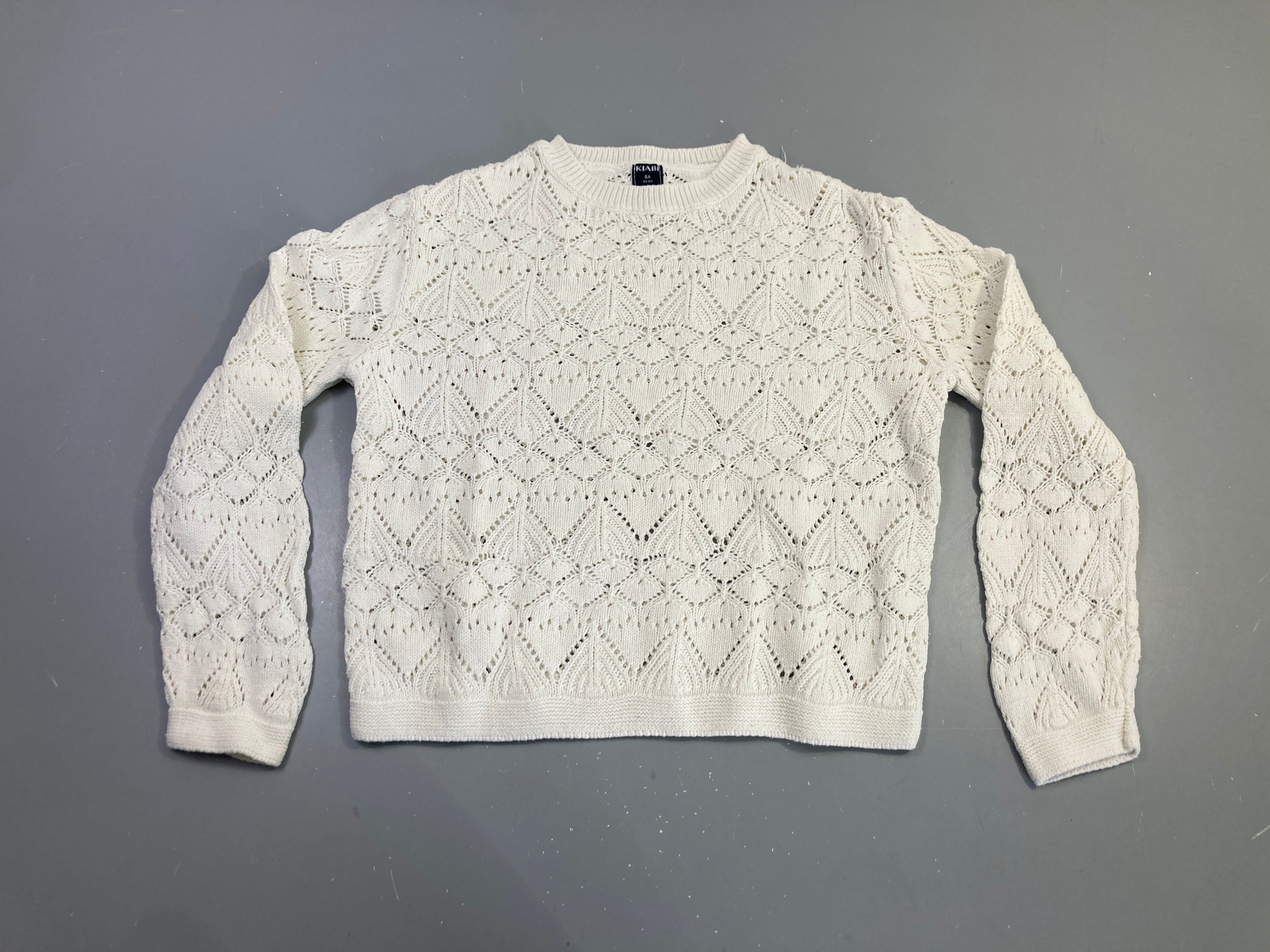 Pull m.l blanc ajouré