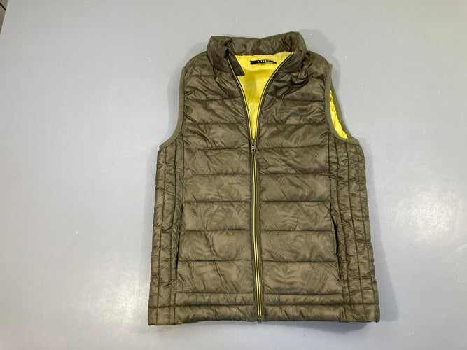 Bodywarmer kaki feuillage, moins cher chez Petit Kiwi