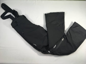 Pantalon de ski noir Wed'ze Pull'nfit à bretelle amovible abimée bas voir photo