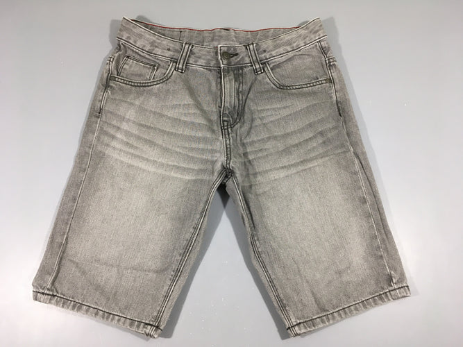 Bermuda jean gris, moins cher chez Petit Kiwi