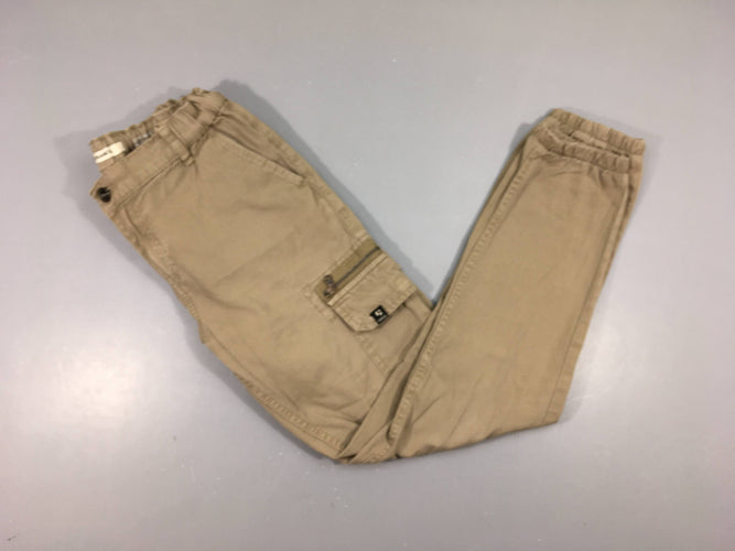 Pantalon cargo toile beige, moins cher chez Petit Kiwi