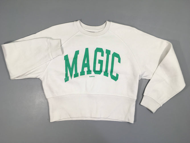 Sweat blanc Magic, moins cher chez Petit Kiwi