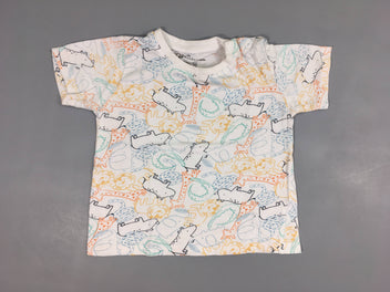 T-shirt m.c blanc animaux