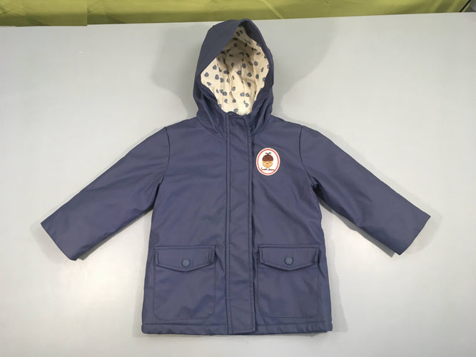 Ciré légèrement ouatiné doublé jersey bleu Gland, moins cher chez Petit Kiwi