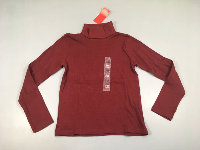 Neuf-T-shirt m.l col roulé bordeau, moins cher chez Petit Kiwi