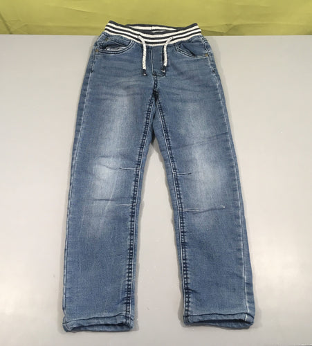 Jeans taille élastique doublé jersey, moins cher chez Petit Kiwi