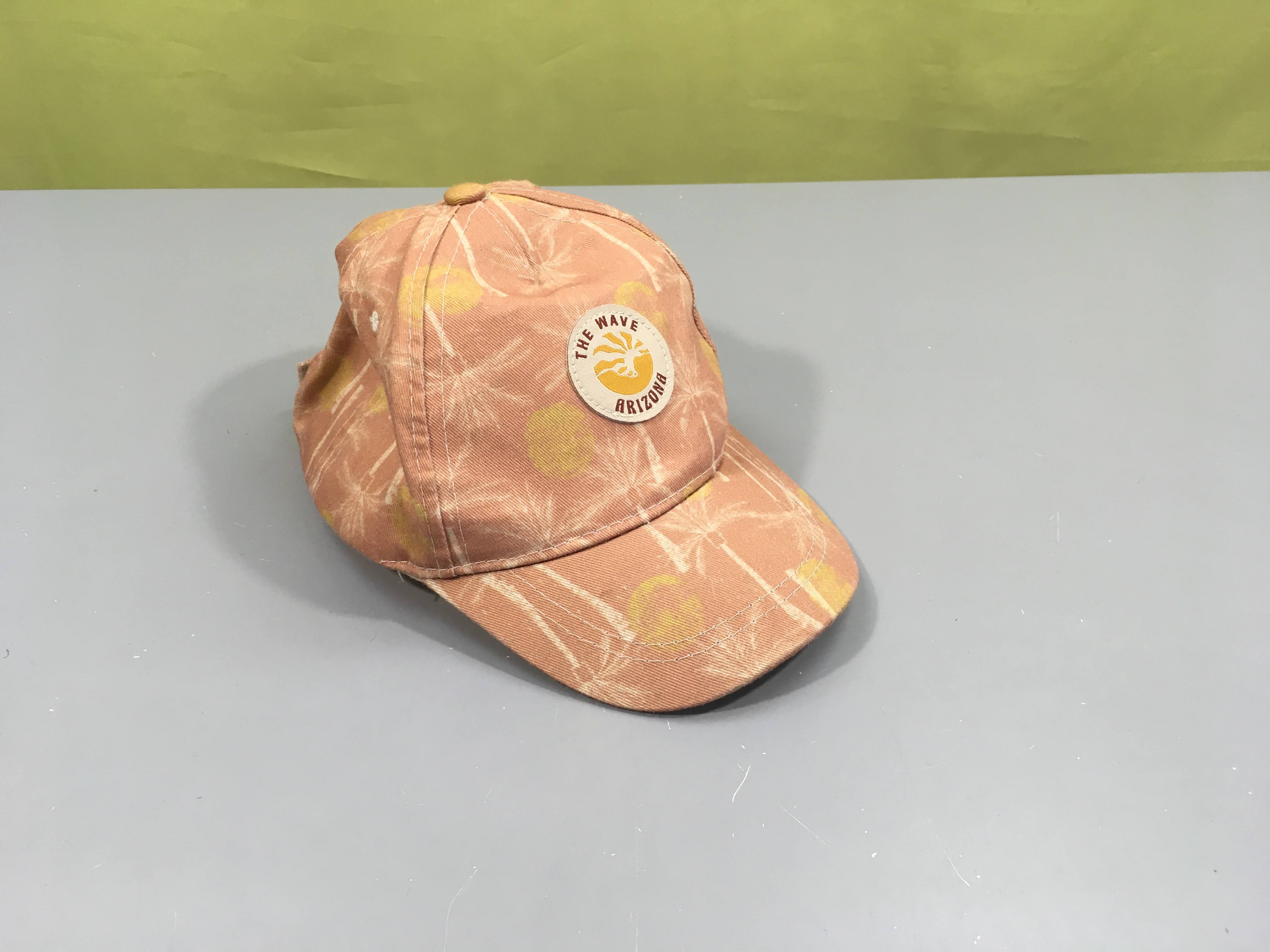 Casquette brun clair palmiers blancs Arizona 50cm