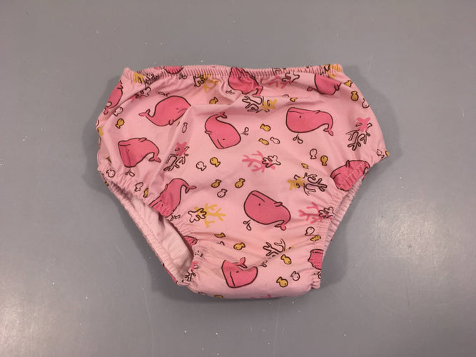 Culotte d'apprentissage rose baleine, moins cher chez Petit Kiwi