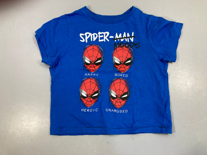 T-shirt m.c bleu Spiderman, moins cher chez Petit Kiwi