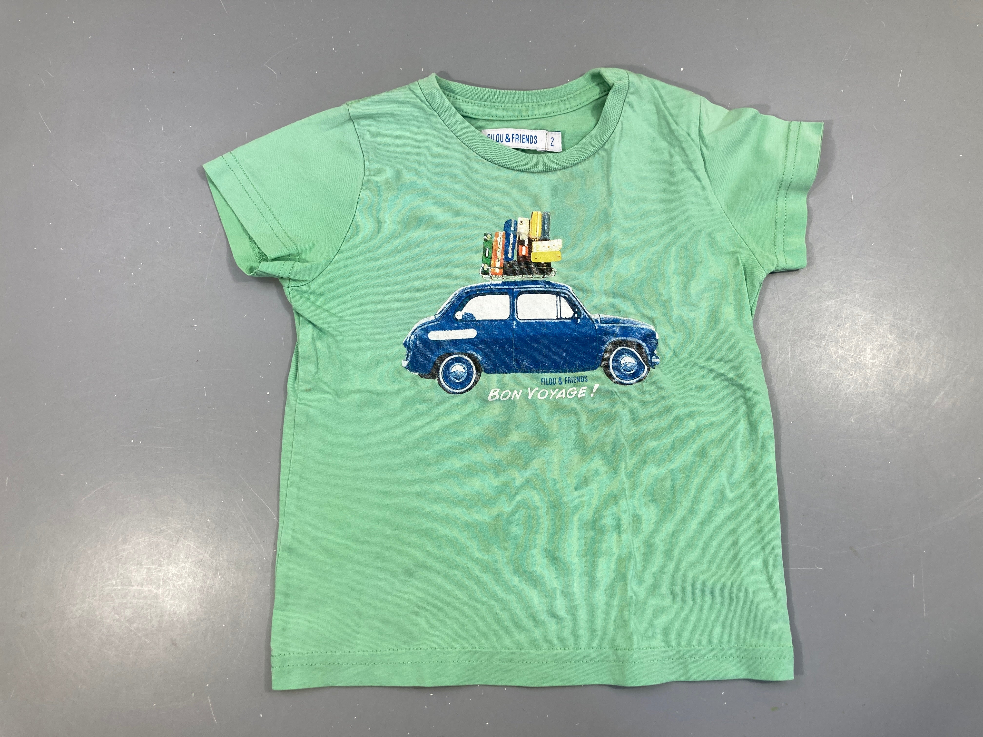 T-shirt m.c vert voiture