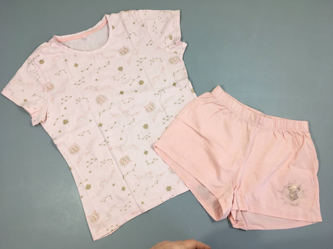 Pyjashort 2pcs jersey rose pâle Harr.y Potter constellations, moins cher chez Petit Kiwi
