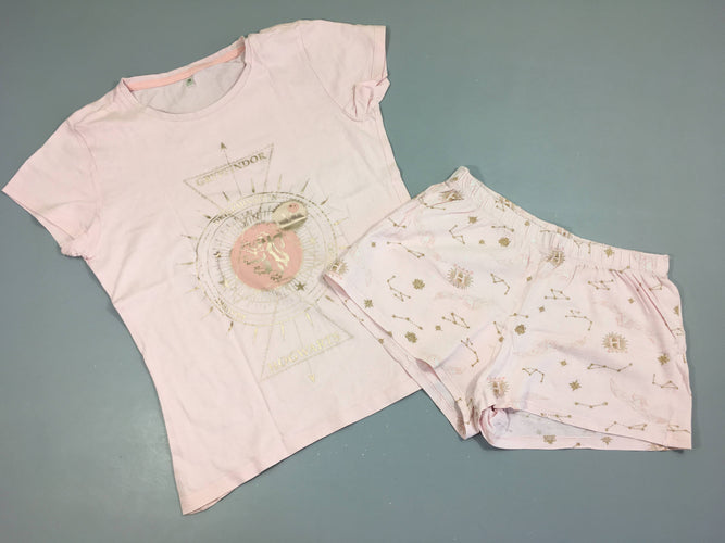 Pyjashort 2pcs jersey rose pâle Harr.y Potter, moins cher chez Petit Kiwi