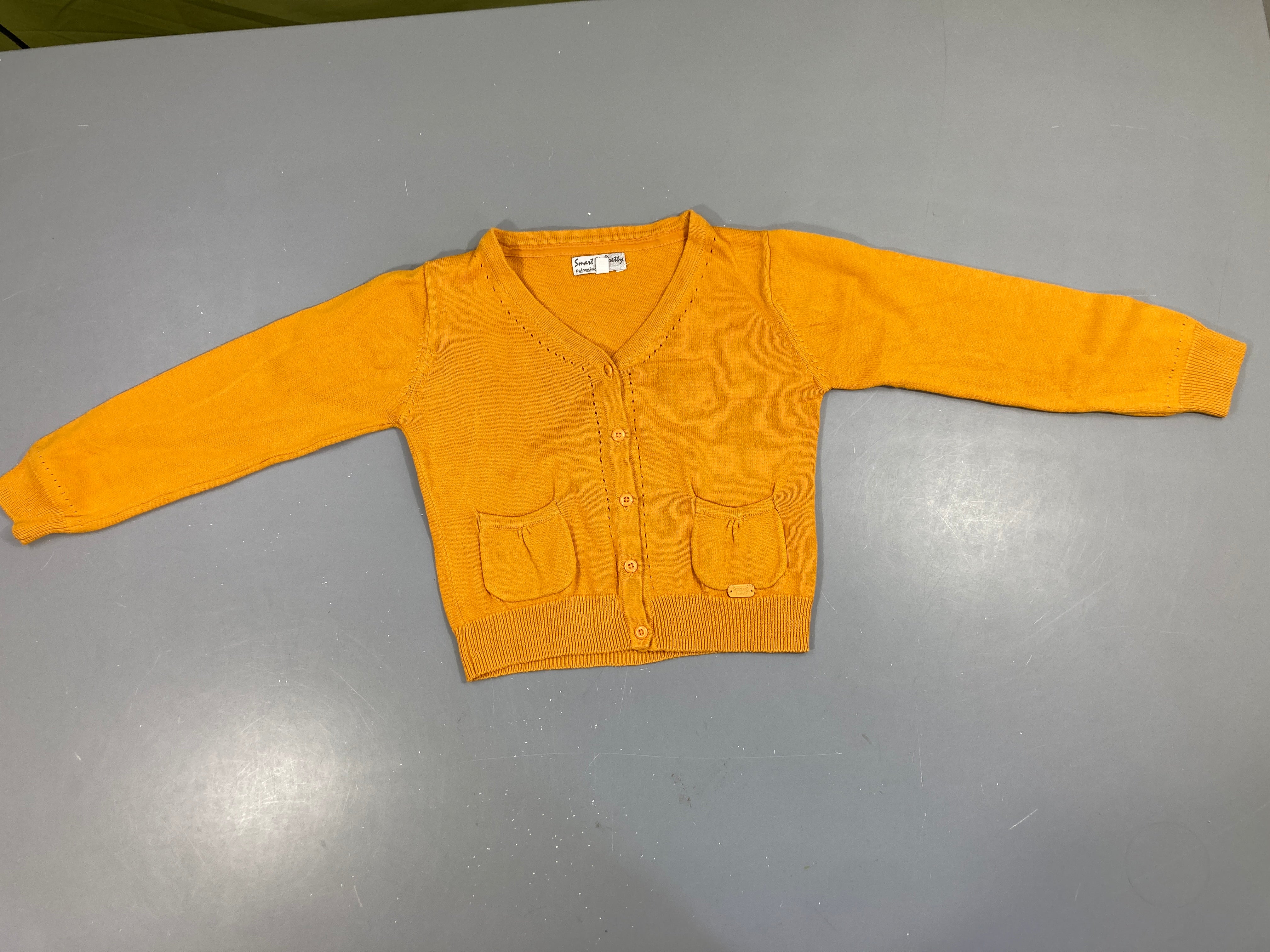 Gilet moutarde Légèrement bouloché