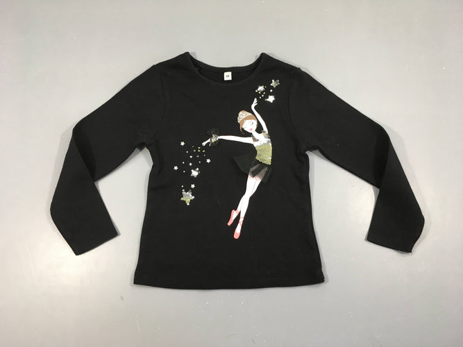 T-shirt m.l noir danseuse tulle, moins cher chez Petit Kiwi