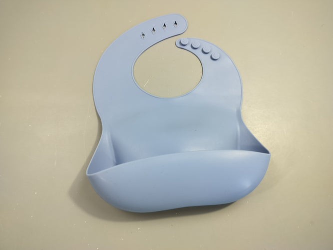 Bavoir silicone bleu, moins cher chez Petit Kiwi