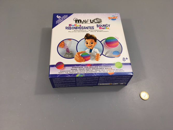 Balles rebondissantes, Mini Lab, Buki, +8a Parfait  état servi juste 1 fois sachets toujours bien remplis, moins cher chez Petit Kiwi