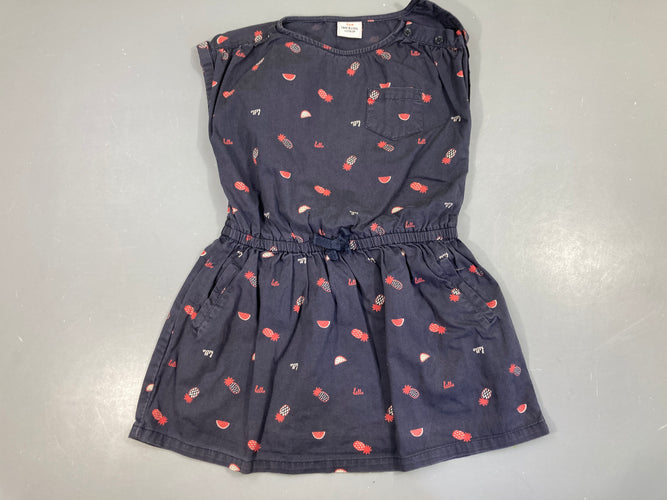 Robe s.m bleu fruits, moins cher chez Petit Kiwi