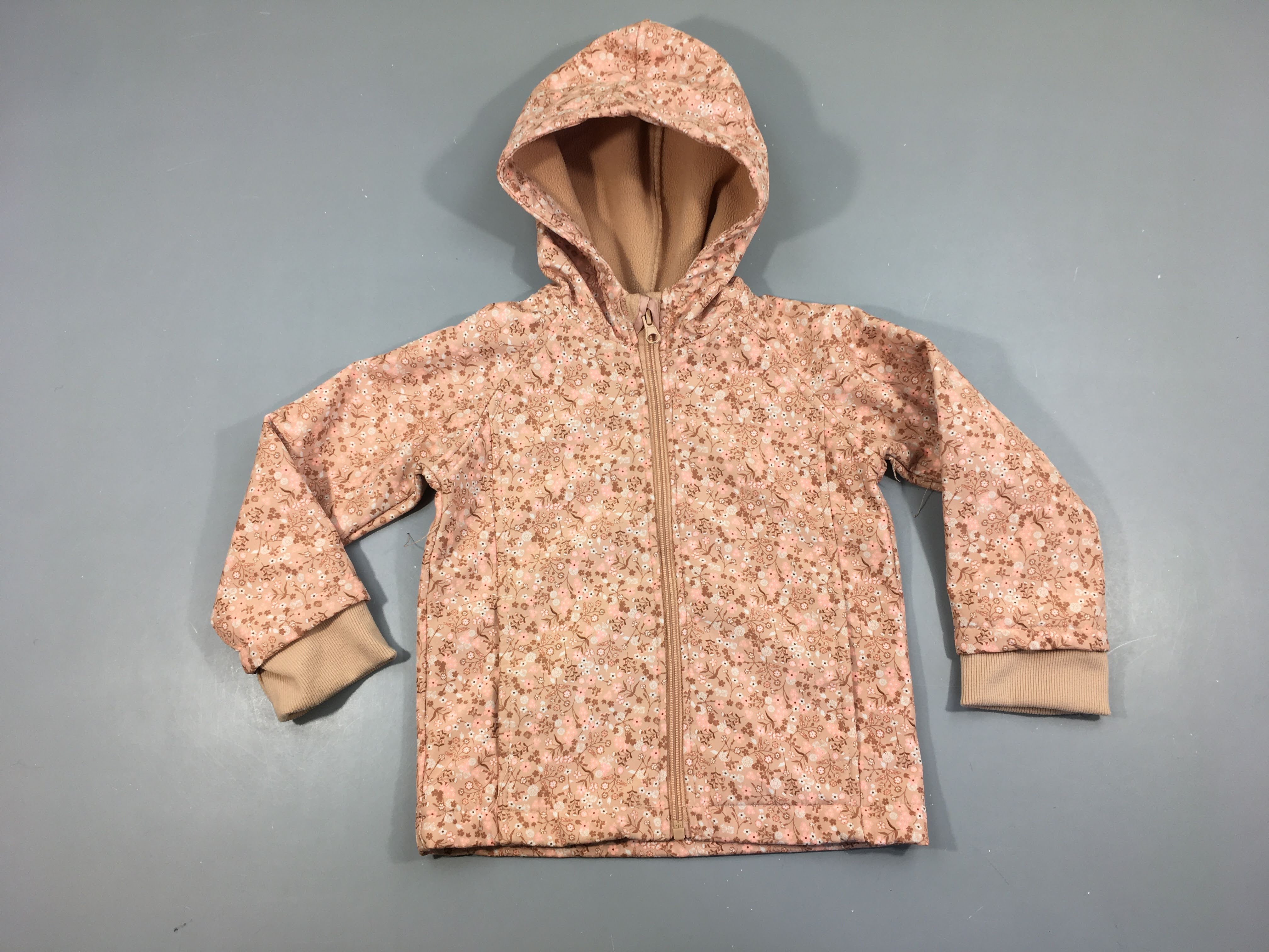 Veste à capuche softshell saumon fleuri
