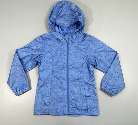 Veste légère bleue formes géométrique, moins cher chez Petit Kiwi