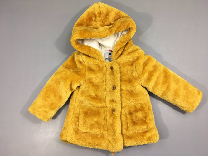 Doudoune peluche jaune, moins cher chez Petit Kiwi