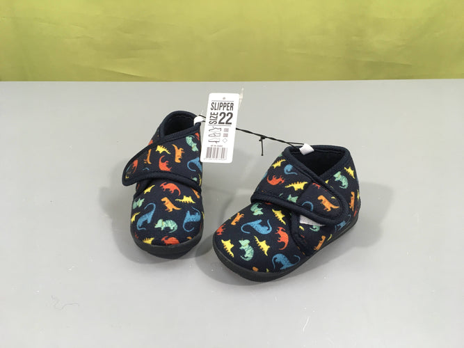 Neuf-Pantoufles bleu foncé Dinos, moins cher chez Petit Kiwi