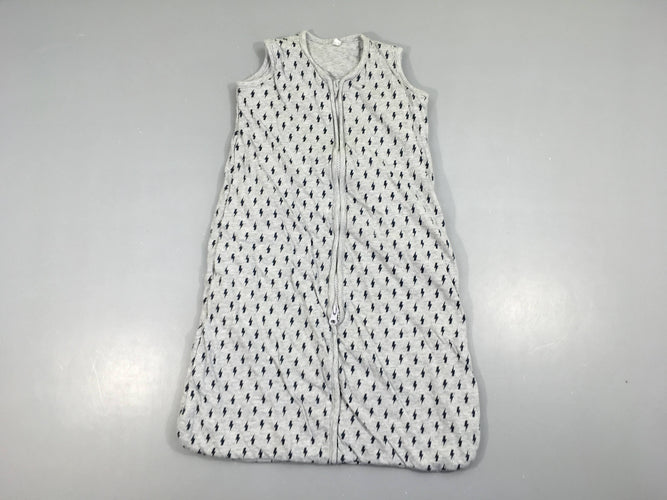 Sac de couchage légèrement ouatiné jersey gris éclair 70cm, moins cher chez Petit Kiwi