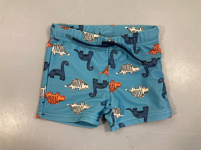 Maillot boxer bleu dinos, moins cher chez Petit Kiwi