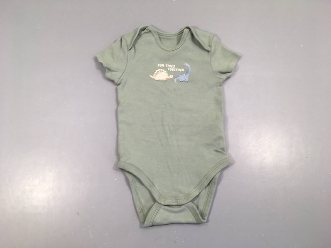 Body m.c kaki clair Dinos, moins cher chez Petit Kiwi