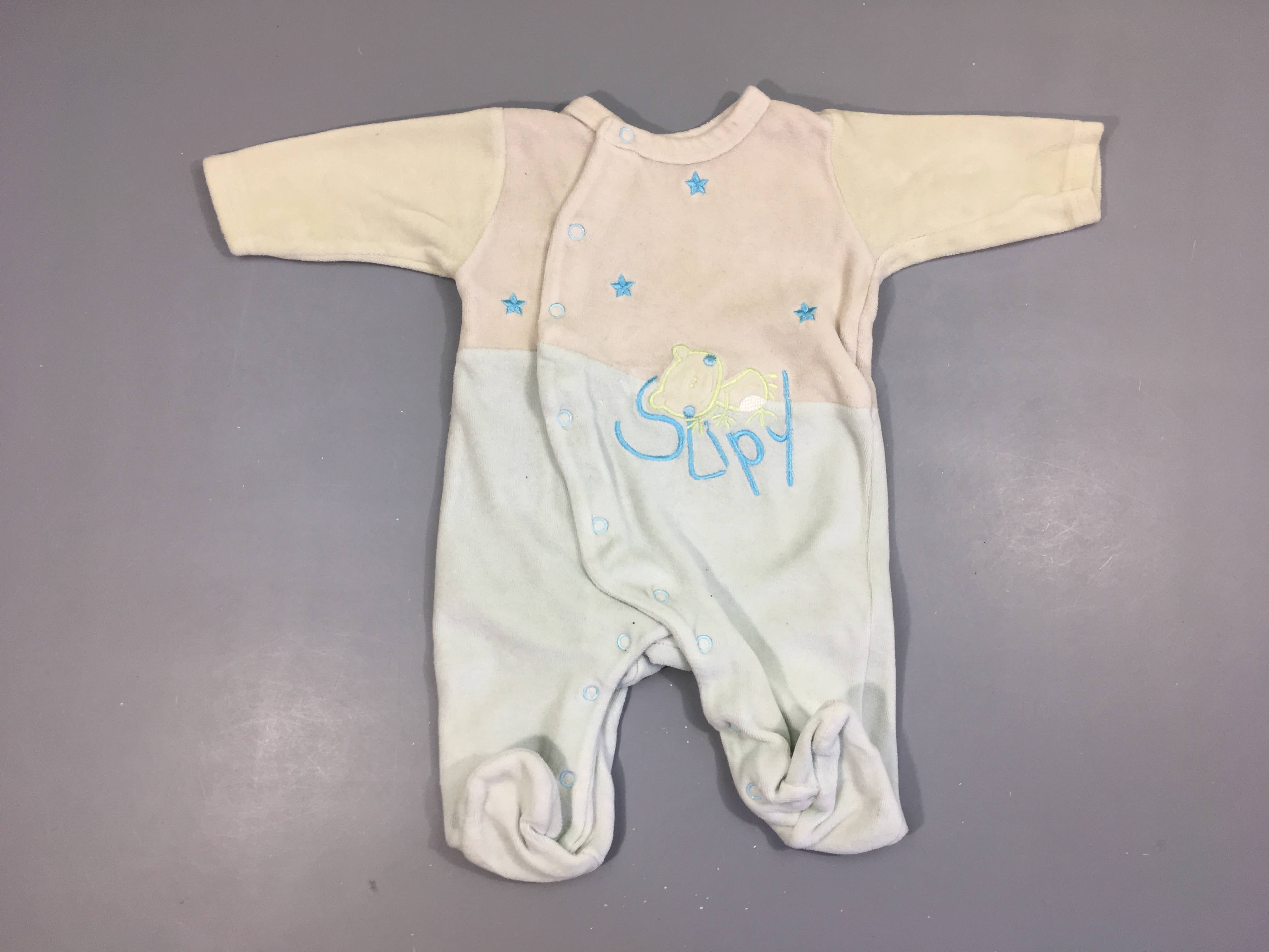 Pyjama velours blanc Slipy