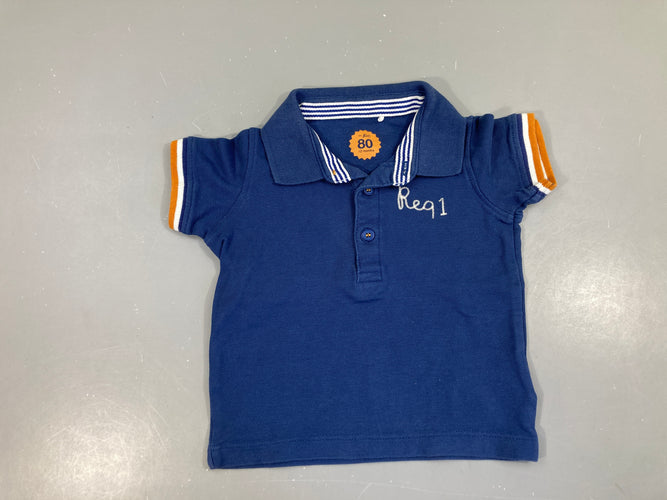 Polo m.c bleu foncé Req1, moins cher chez Petit Kiwi