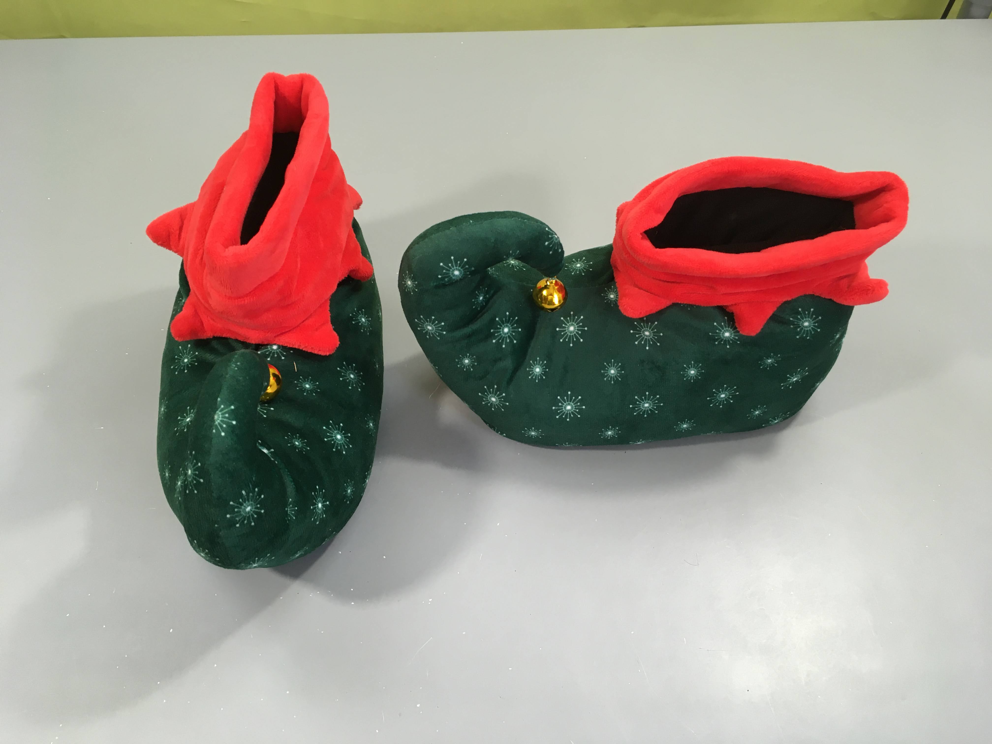 Etat neuf Jamais servis-Pantoufles lutin à grelot