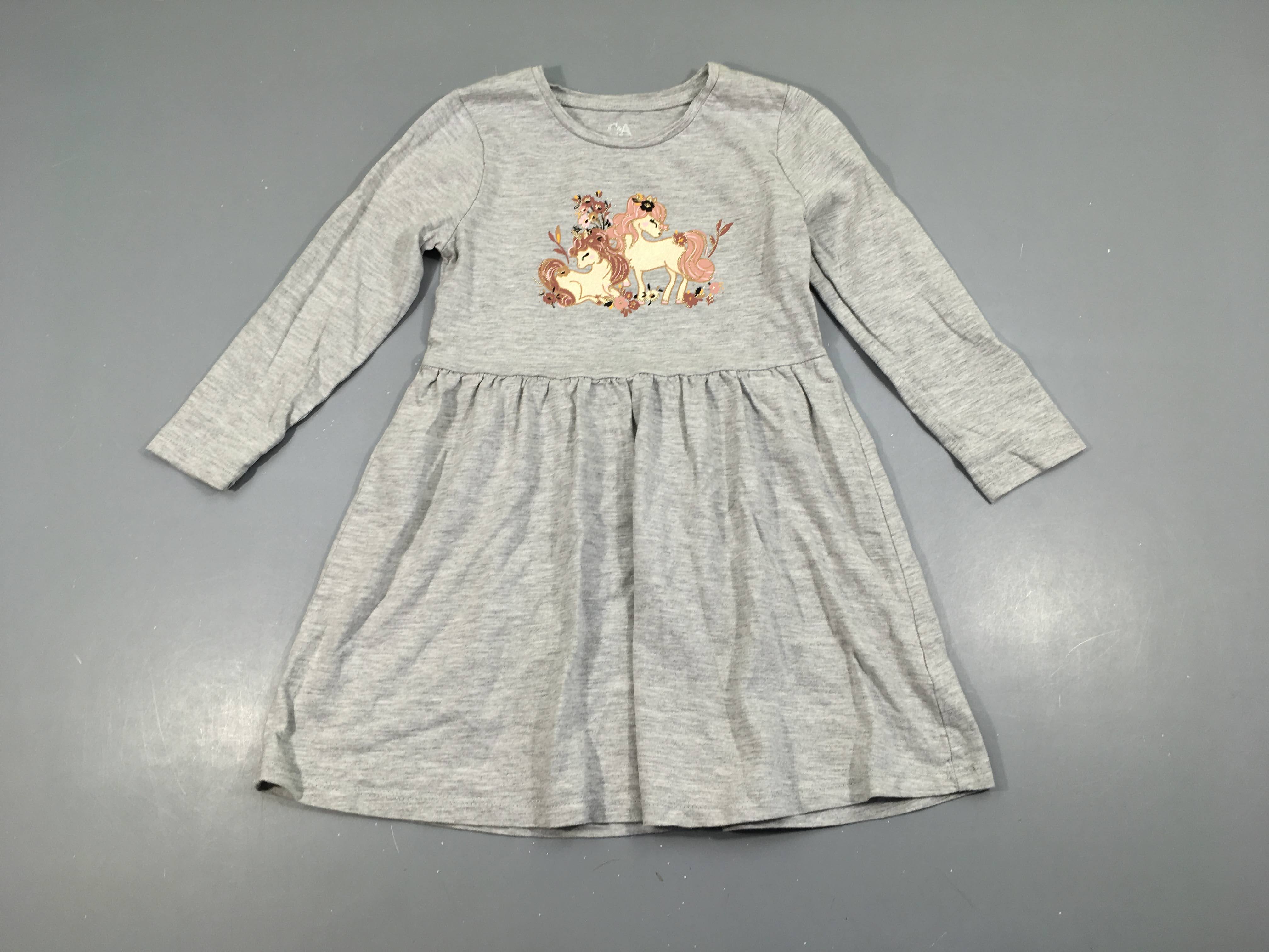 Robe m.l gris chiné poney irisés