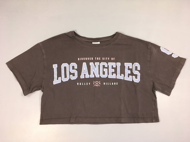 T-shirt m.c cropped gris Los Angeles, moins cher chez Petit Kiwi