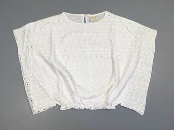 Blouse m.c blanche broderie