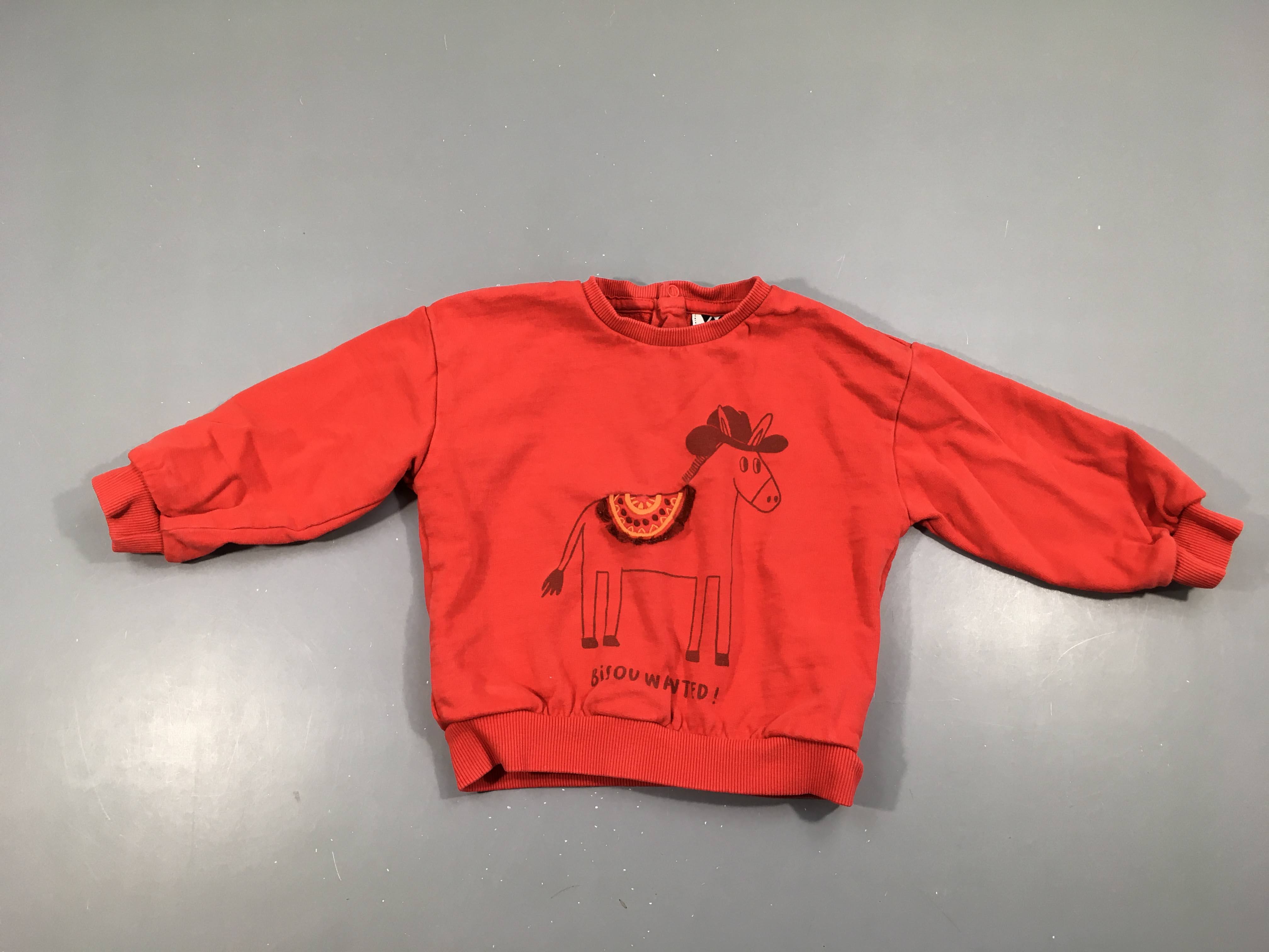 Sweat rouge Âne cowboy