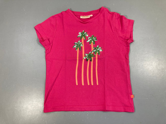 T-shirt m.c rose plamier sequins, moins cher chez Petit Kiwi