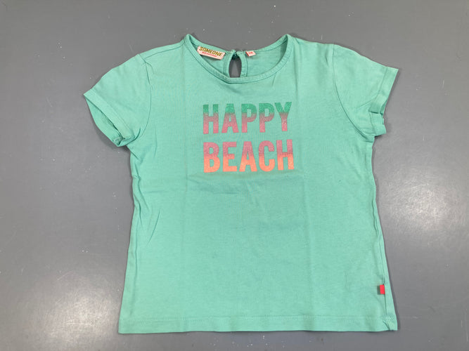 T-shirt m.c turquoise Happy, moins cher chez Petit Kiwi