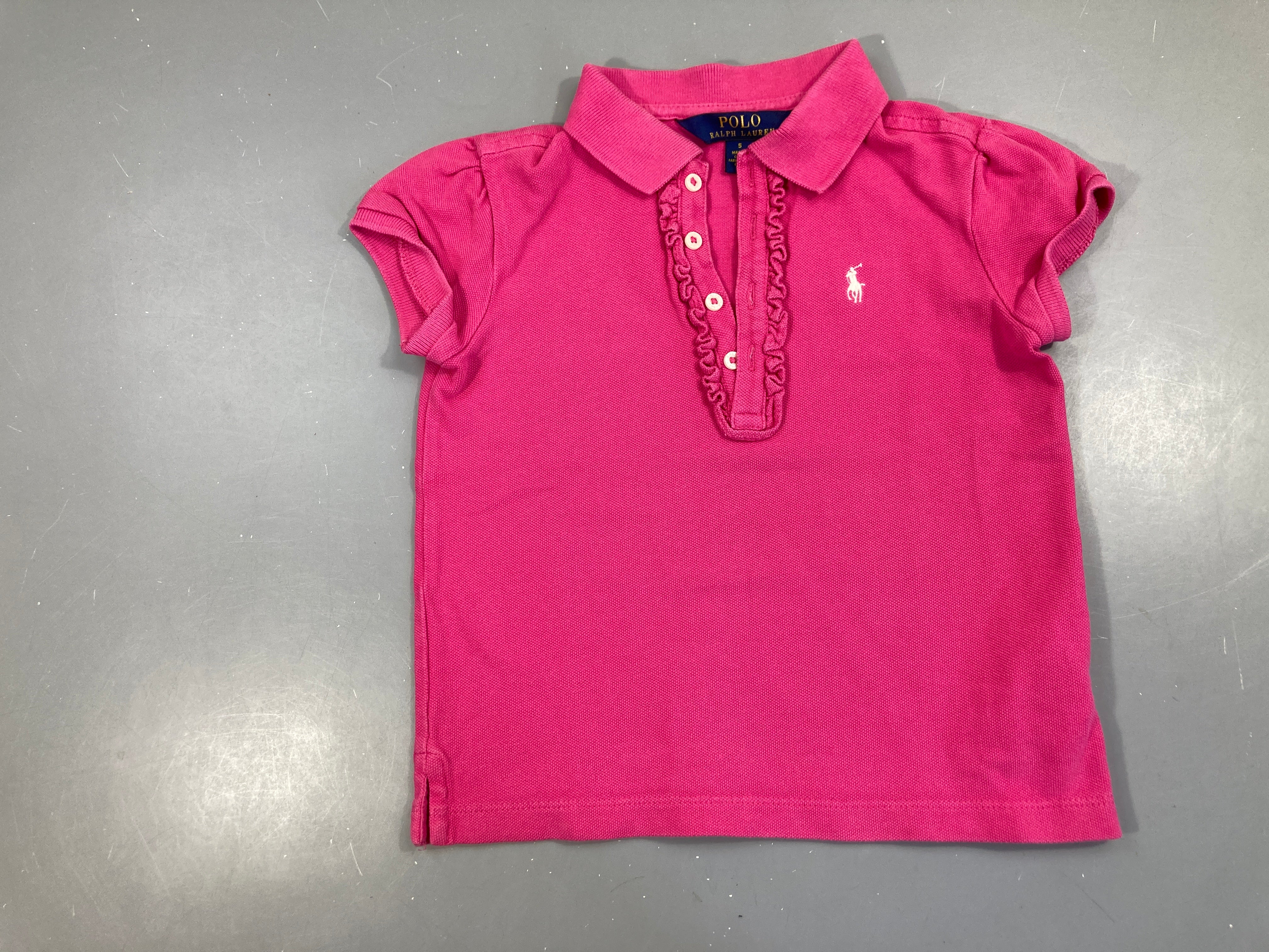 Polo m.c rose froufrou col