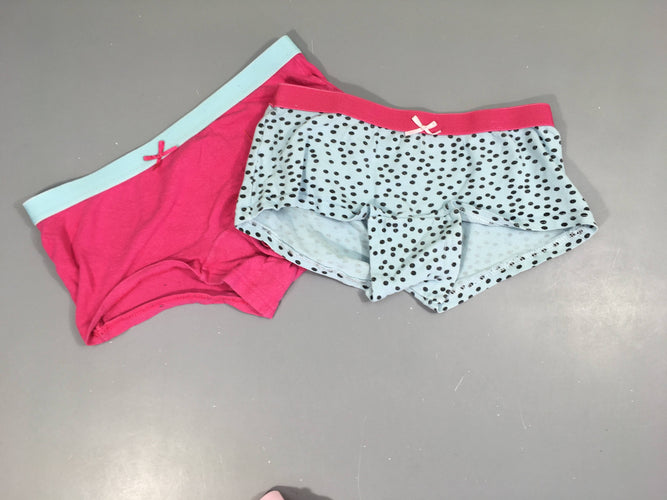 2 Culottes rose-bleue pois, moins cher chez Petit Kiwi