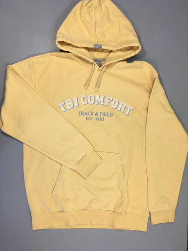 Sweat jaune Comfort-Légère taches manche, moins cher chez Petit Kiwi