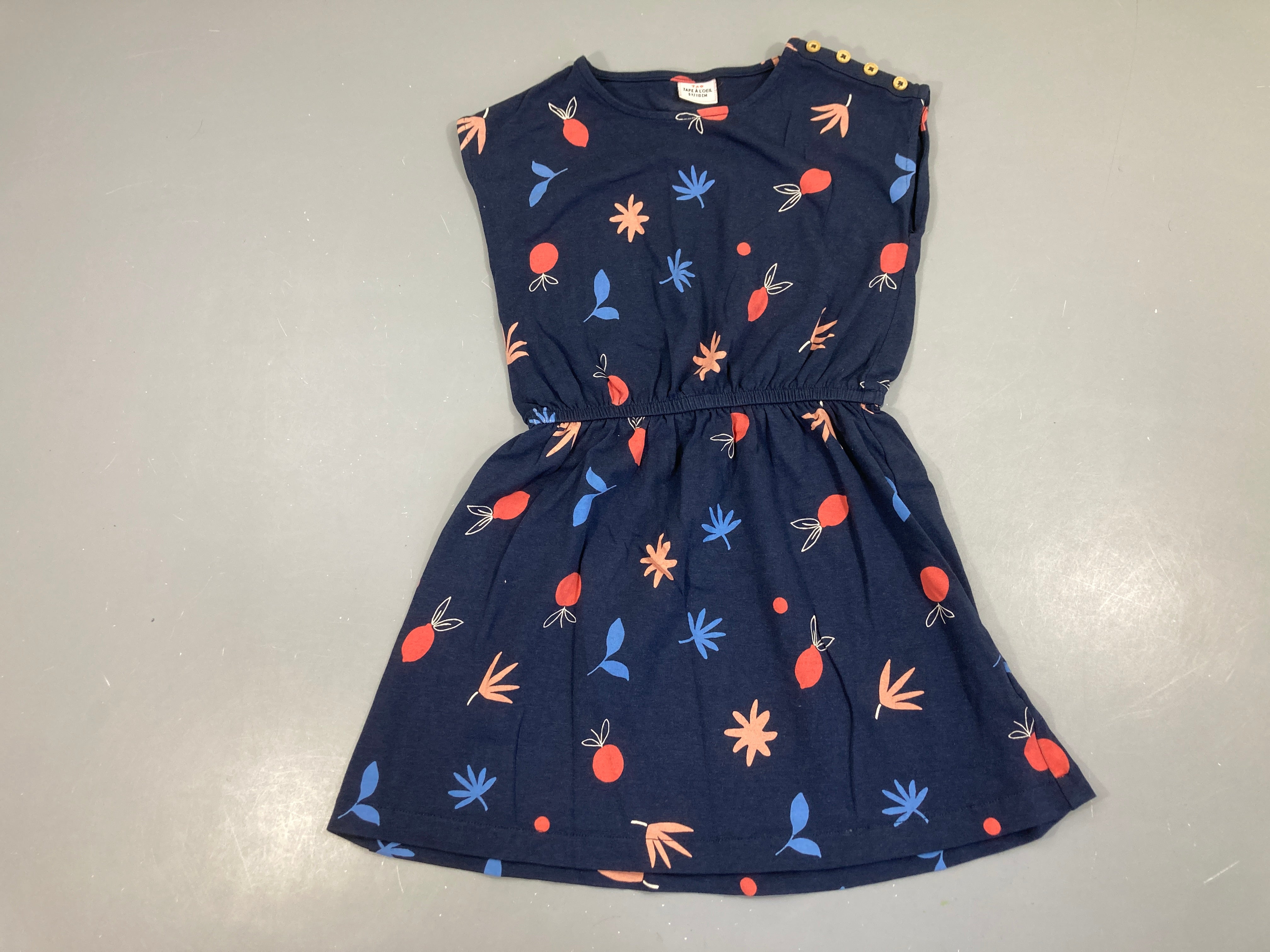 Robe s.m bleu foncé fruits