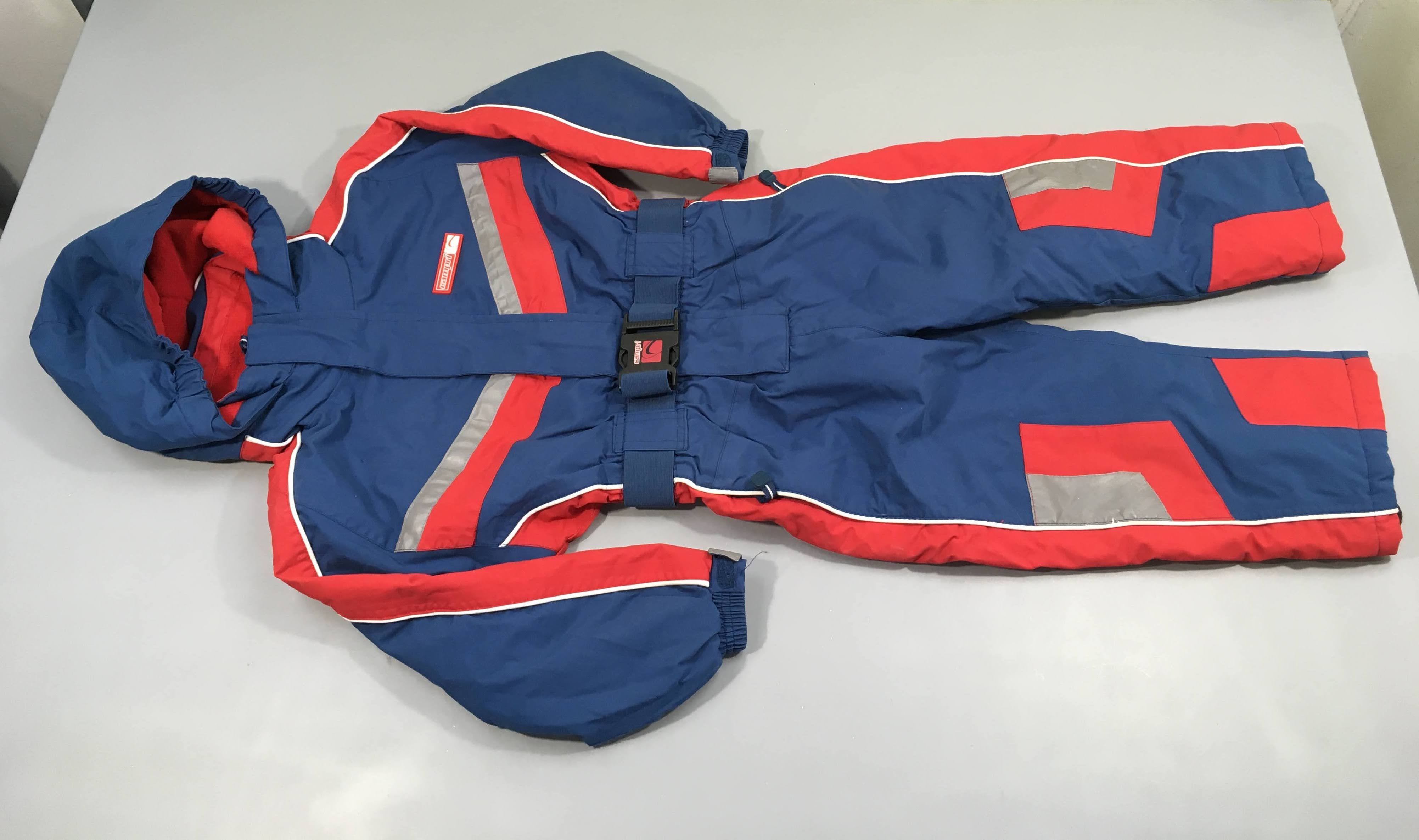 Combinaison de ski bleu rouge Campri (taille estimée)