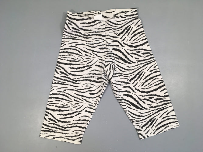 Legging short blanc zébré, moins cher chez Petit Kiwi