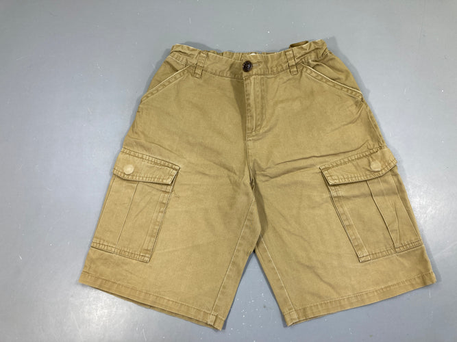 Bermuda beige poches latérales, moins cher chez Petit Kiwi