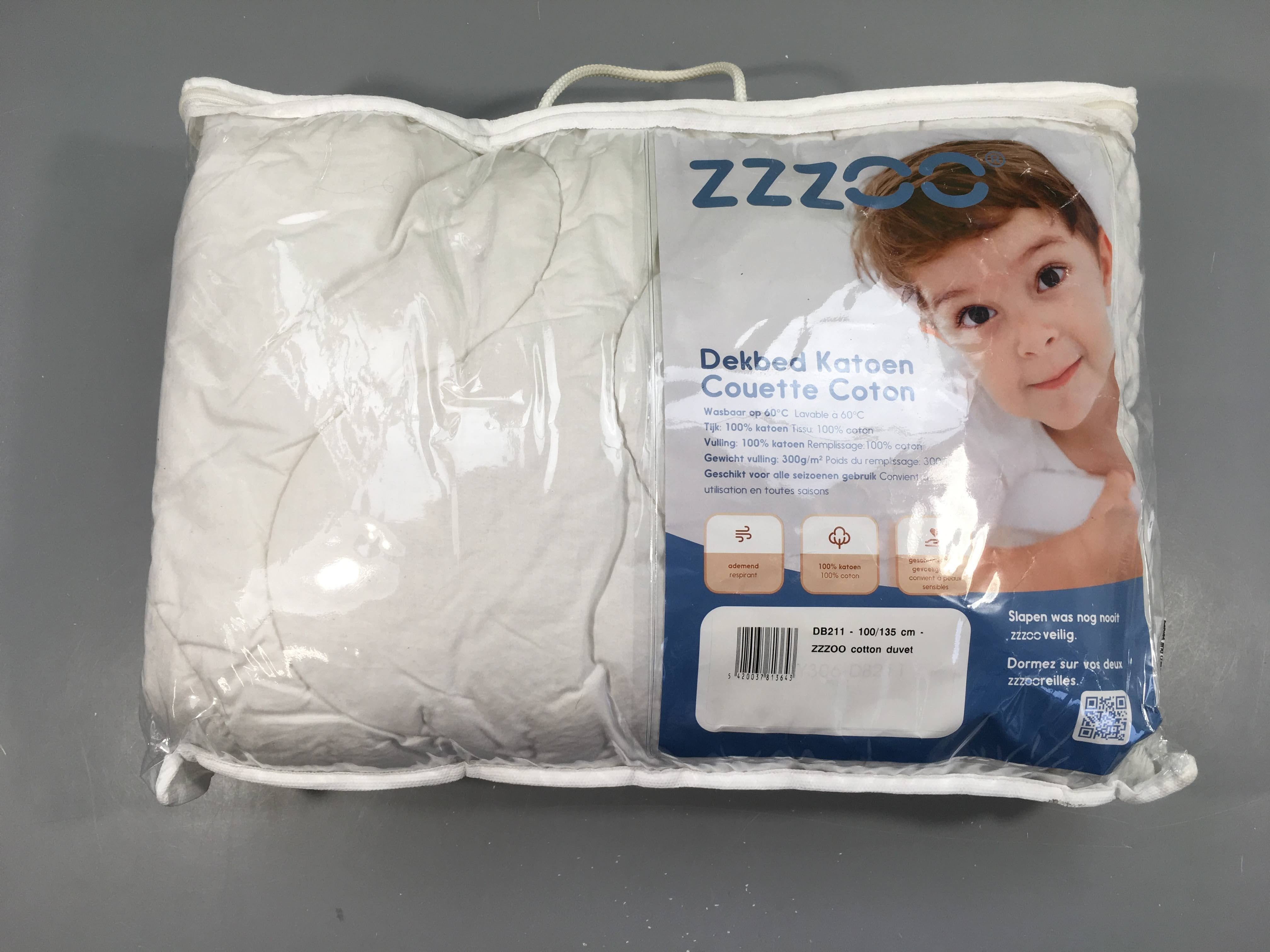 Couette blanche coton, 100-135cm