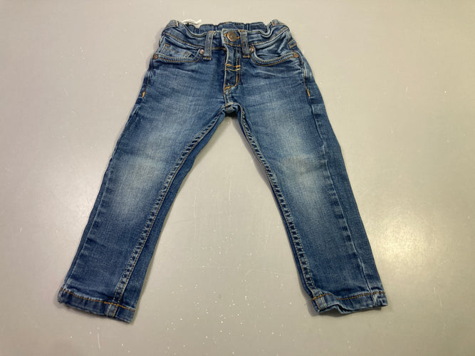 Jean bleu délavé skinny, moins cher chez Petit Kiwi