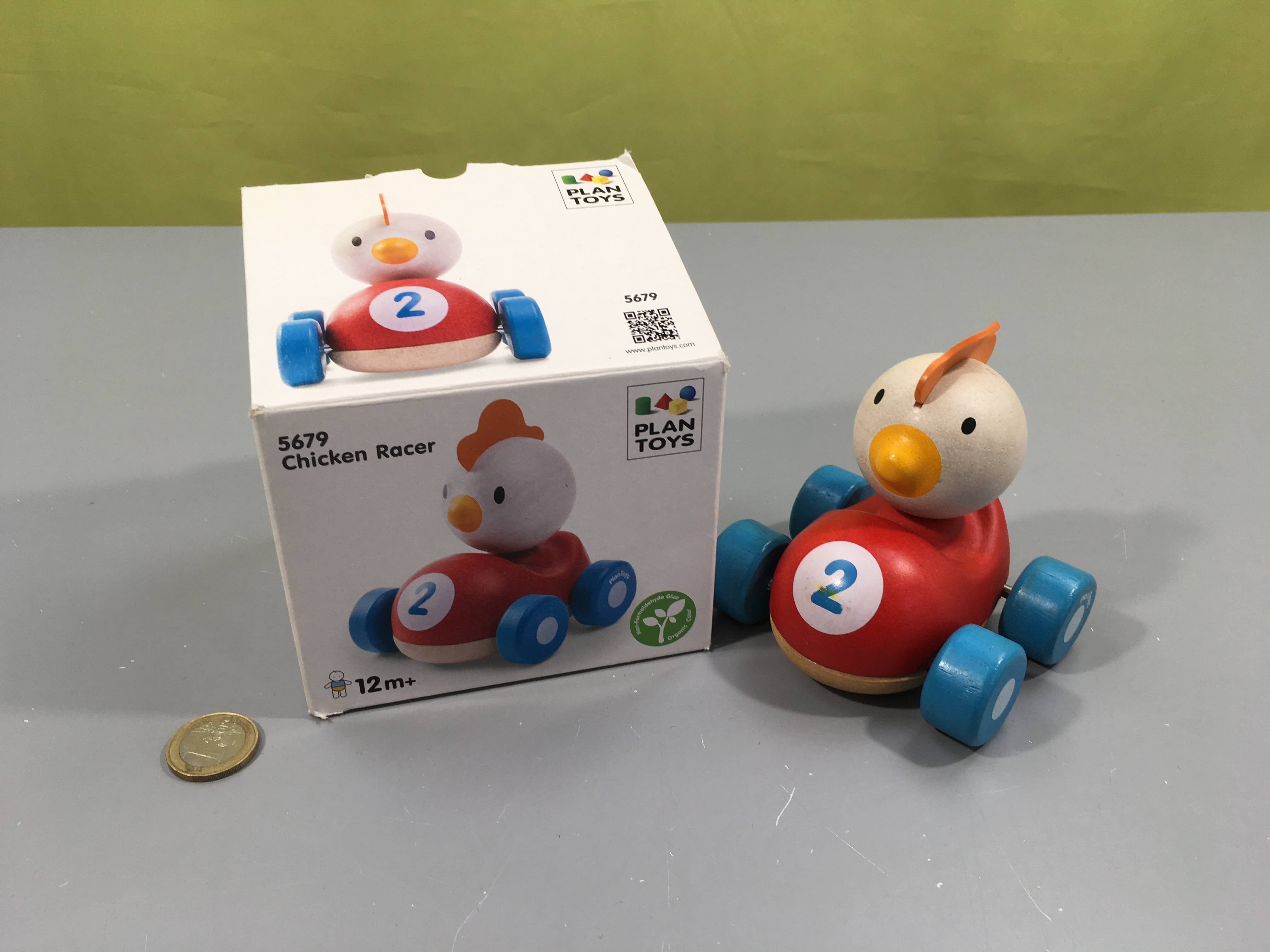 Piou le coq de course en bois - 12m+, 5679, Plan Toys