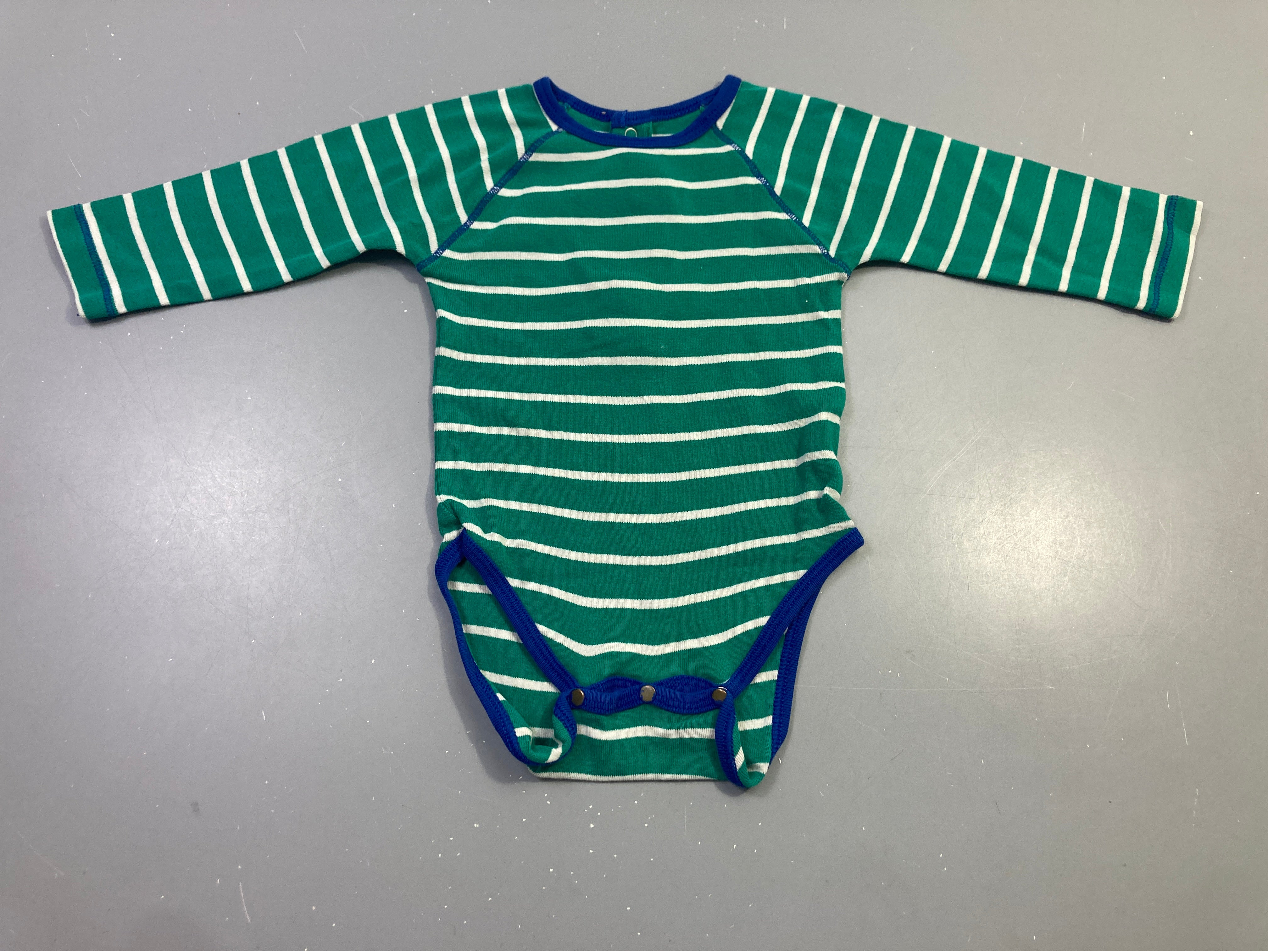 Body m.l vert rayé blanc
