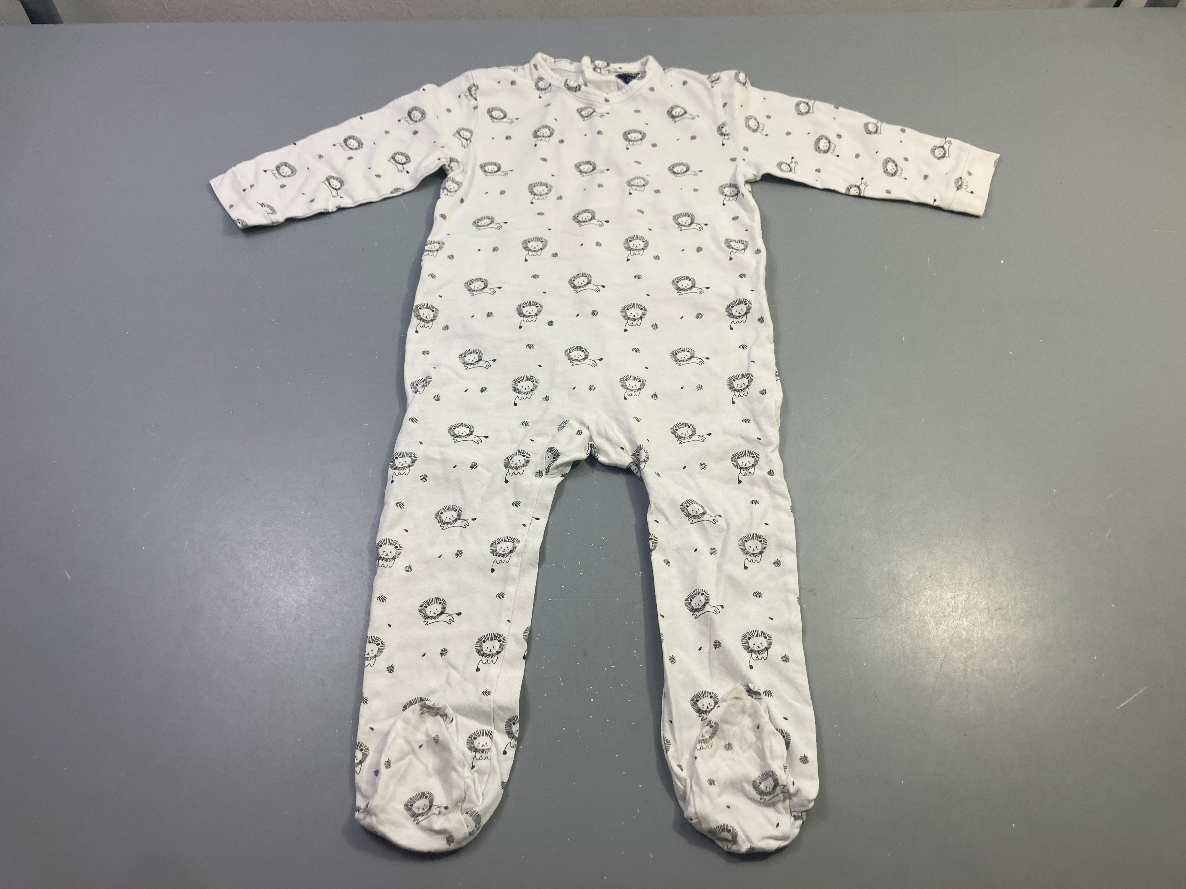 Pyjama jy blanc lions imprimé
