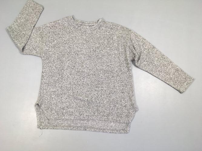Pull léger gris chiné Légèrement boulché, moins cher chez Petit Kiwi